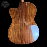 Back of body of Used 2005 James Goodall RGCC Rosewood Grand Concert Cutaway.