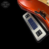 Weight of Used 2001 Fender Custom Shop LTD ’56 Stratocaster Relic Candy Apple Red Over Sunburst Gilmour Inspired w/DG-EMG's TFW3248.