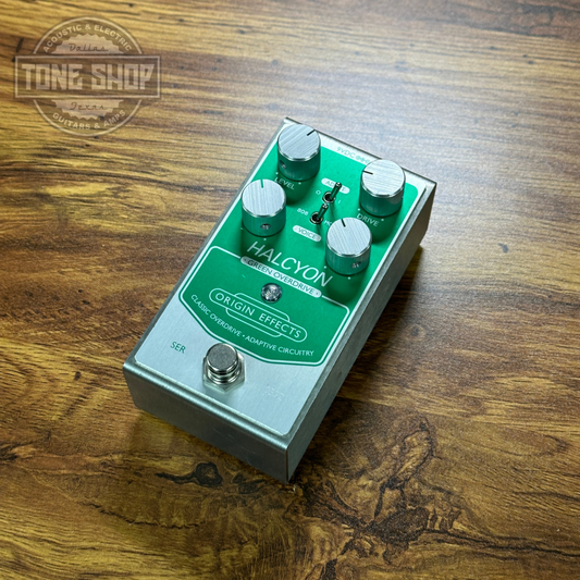 Top of Used Origin Effects Halcyon Green Overdrive.