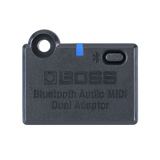 Front of Boss BT-DUAL Bluetooth Audio MIDI Dual Adaptor.