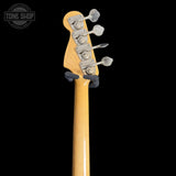 Back of headstock of Vintage 1967 Fender Precision Bass.