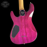 Back of body of Used 2020 Schecter Omen Extreme Diamond Series Hot Pink Burst TSS7791.