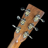 Back of headstock of Martin Custom Shop 28 Style 12 Fret Dread Adirondack/WEIR.