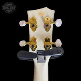 Back of headstock of Used Enya EVP X1 Ukulele.