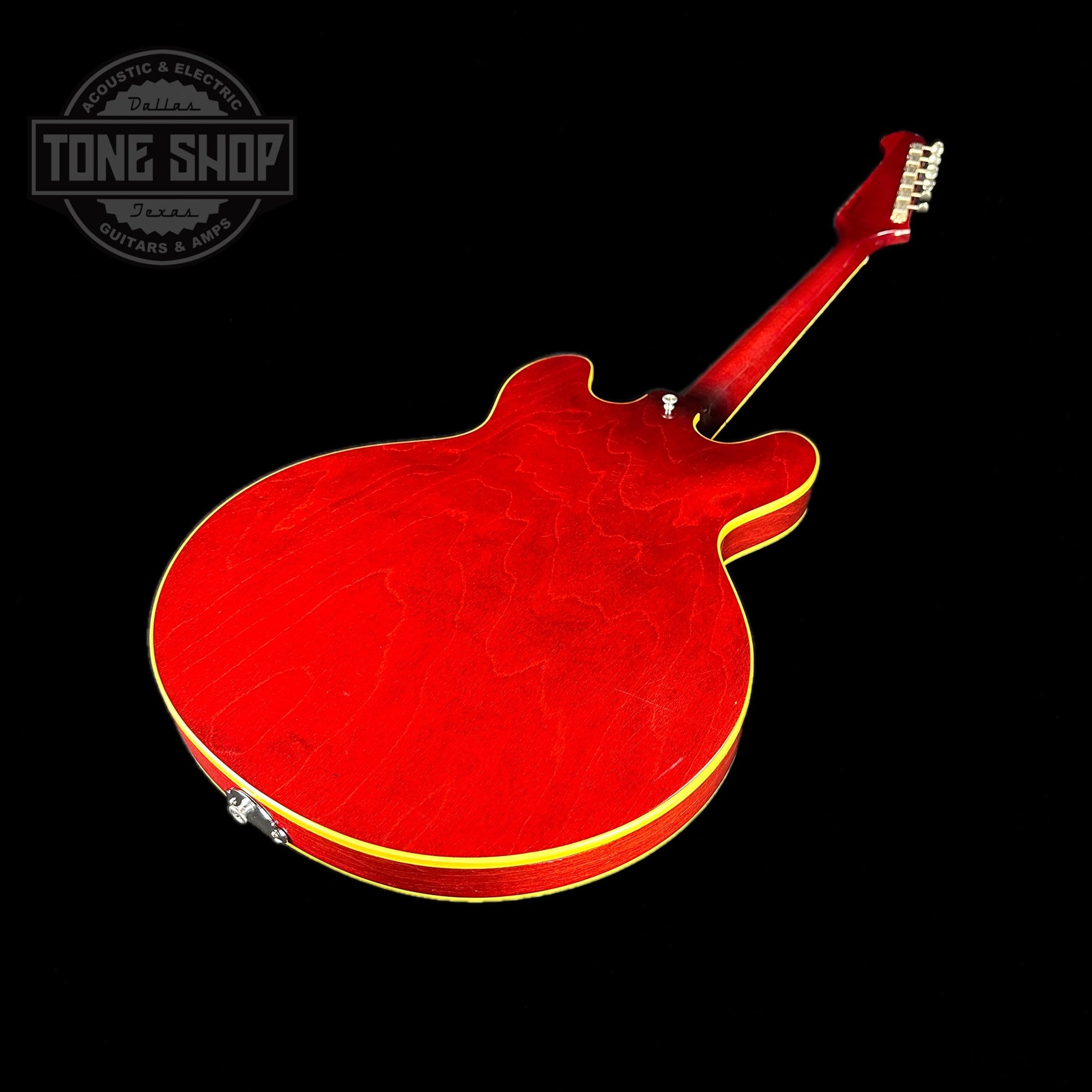 Back angle of Vintage 1966 Gibson Trini Lopez Cherry.