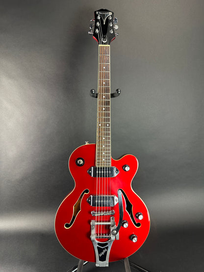 Full front of Used Epiphone Wildcat Red.