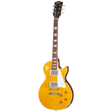 Full frontal of Gibson Custom Les Paul Standard Translucent Amber.