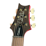 Guitar headstock with brand logo on a white background