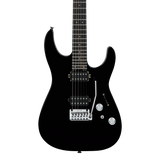 Front of Charvel ProMod Plus DK24 HH 2PT EB Raven Black.