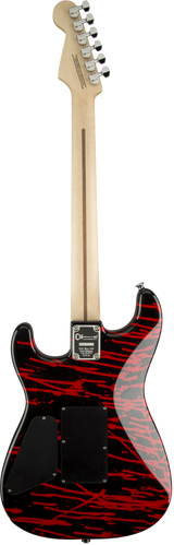 Back of Charvel Pro Mod San Dimas Warren Demartini Sig Blood and Skulls.