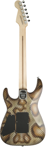 Back of Charvel Warren DeMartini Signature Pro-Mod Snake MP Snakeskin.