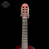 Headstock of Used Squier SA-150N Nylon Acoustic TSS7405.