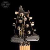Headstock of Used 2022 EVH Wolfgang Standard Black PFB TSS7697.
