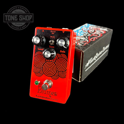 EarthQuaker Devices Blumes Tone Shop Custom Candy Apple Red with box.