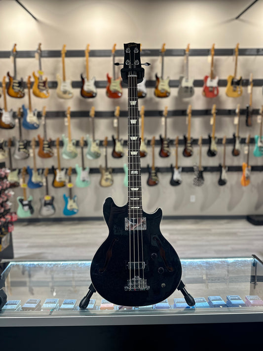Full front of Used Gibson Midtown Standard Bass Black Sparkle TSS4034
