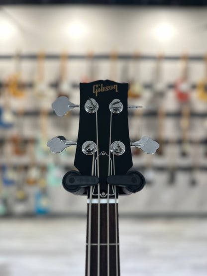 Headstock of Used Gibson Midtown Standard Bass Black Sparkle TSS4034