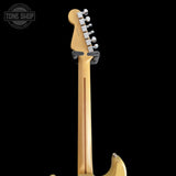 Back of headstock of Used 2021 Fender Mod Shop Stratocaster Blonde.