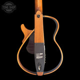 Back of body of Used 2013 Yamaha SLG200S Natural Silent Travel Guitar.
