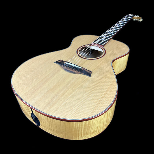 Front angle of Taylor Custom GC Flamed Maple #12509.