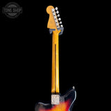 Back of headstock of Used 2021 Squire Jazzmaster Classic Vibe 60's 3 Tone Sunburst.