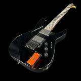 Full frontal angle of ESP KH-2 Vintage Kirk Hammett Signature Series Distressed Black.
