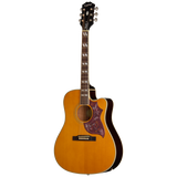 Full frontal of Epiphone Hummingbird Studio EC Natural.