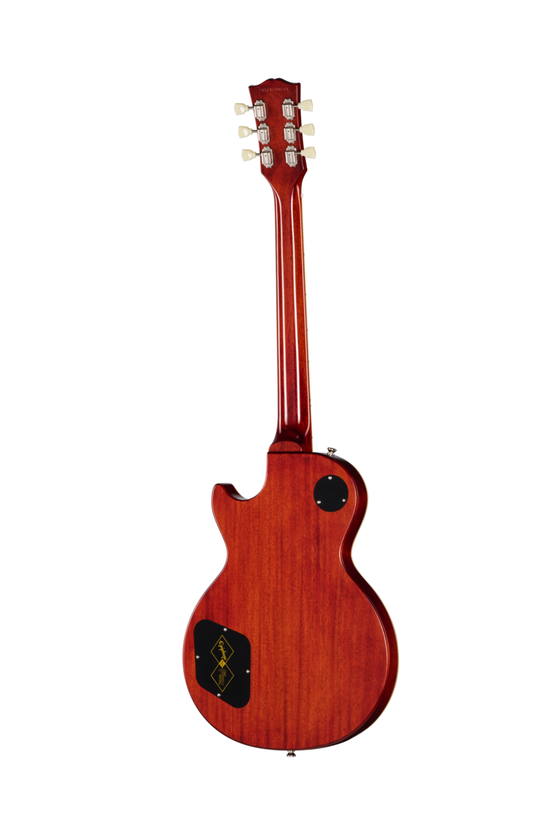 Back of Epiphone 1959 Les Paul Standard Reissue Washed Bourbon Burst.