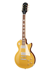 Full frontal of Epiphone Les Paul Standard 50s Goldtop.
