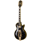 Full frontal of Epiphone Joe Bonamassa '59 Les Paul Custom Bigsby Antique Ebony.