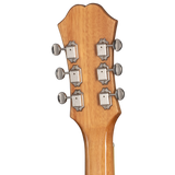 Back of headstock of Epiphone Casino Natural.