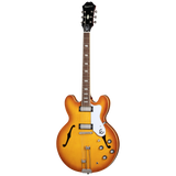Full frontal of Epiphone Riviera Royal Tan.