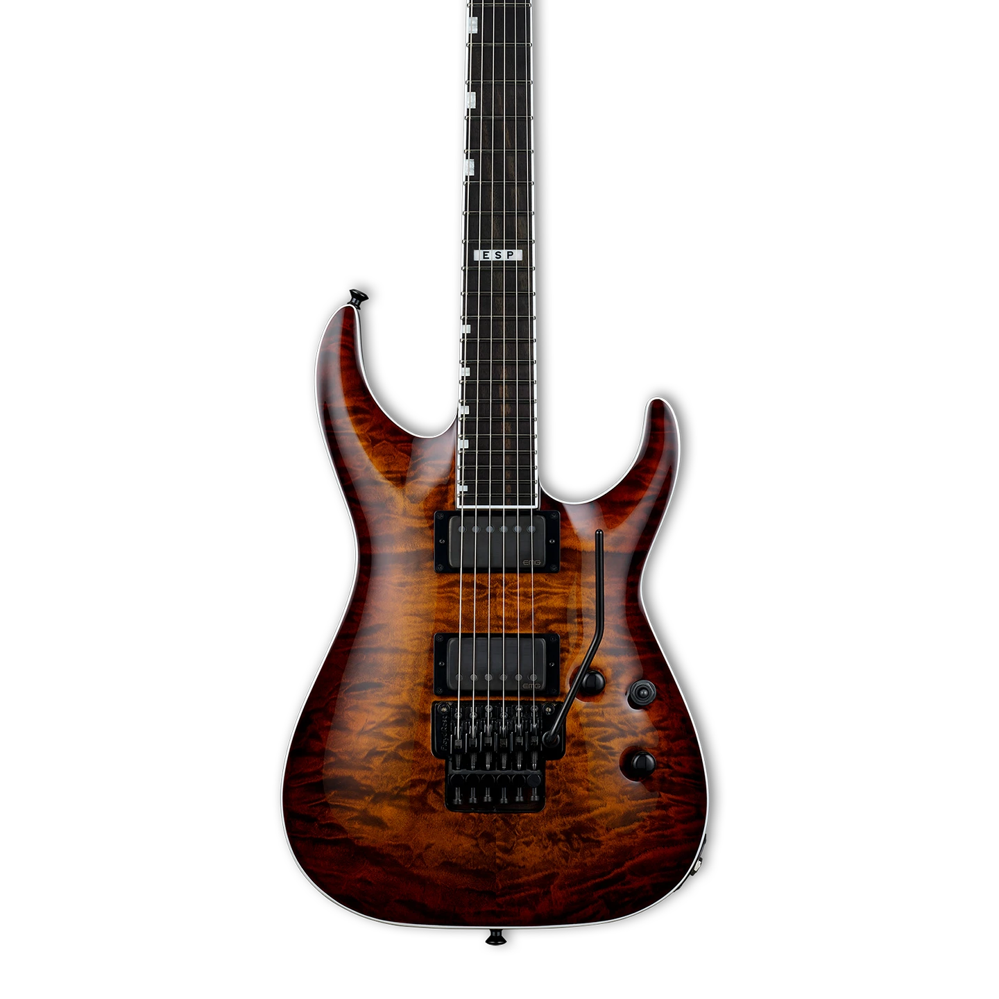 ESP E-II Horizon FR-II Tiger Eye Sunburst w/case – Tone Shop Guitars