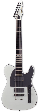 Full frontal of ESP E-II TB-7 Baritone Snow White.