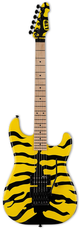 Full frontal of ESP LTD George Lynch GL-200MT Yellow Tiger.