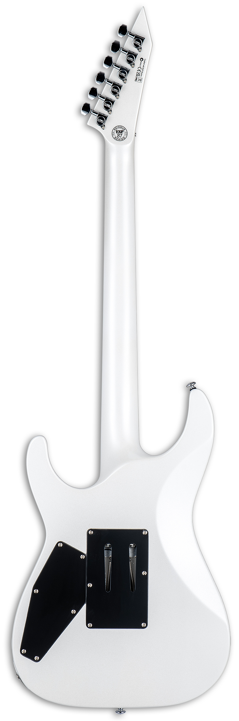 Back of ESP LTD Horizon Custom ’87 Pearl White.