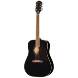 Full frontal of Epiphone Hummingbird Tribute Ebony.