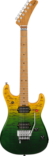 Full frontal of EVH 5150 Series Deluxe QM Baked Maple Limeade Zest.
