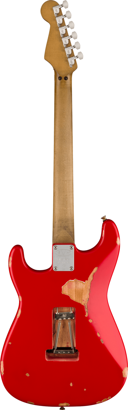 Back of EVH FRANKIE RELIC RED.