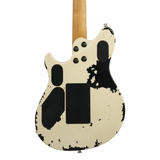 Back of EVH Limited Edition Wolfgang Special Striped Series Ebony Distressed Ivory.