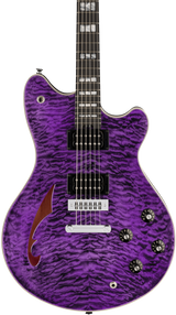 Front of EVH SA126 Special QM Trans Purple Ebony.