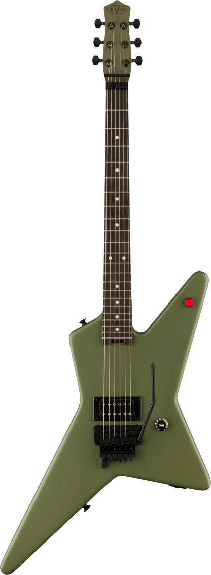 Full frontal of EVH Limited Edition Star Matte Army Drab.
