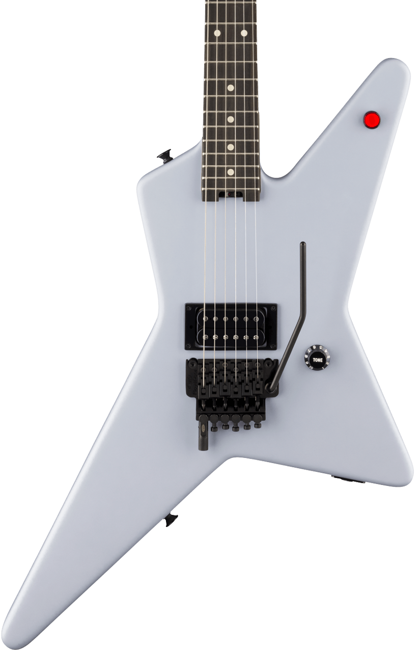 Front of EVH Limited Edition Star Primer Gray.
