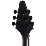 Back of headstock of Epiphone Prophecy Flying V Orchid Bloom Satin.
