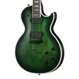 Front of Epiphone Prophecy Les Paul Forest Phantom Satin.