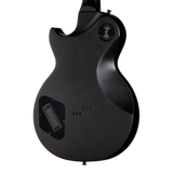 Back of body of Epiphone Prophecy Les Paul Obsidian Storm Satin.