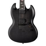 Front of Epiphone Prophecy SG Obsidian Storm Satin.