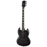 Full frontal of Epiphone Prophecy SG Obsidian Storm Satin.