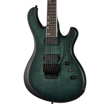 Front of Epiphone Prophecy Victory FR Aqua Smoke Satin.