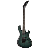 Full frontal of Epiphone Prophecy Victory FR Aqua Smoke Satin.