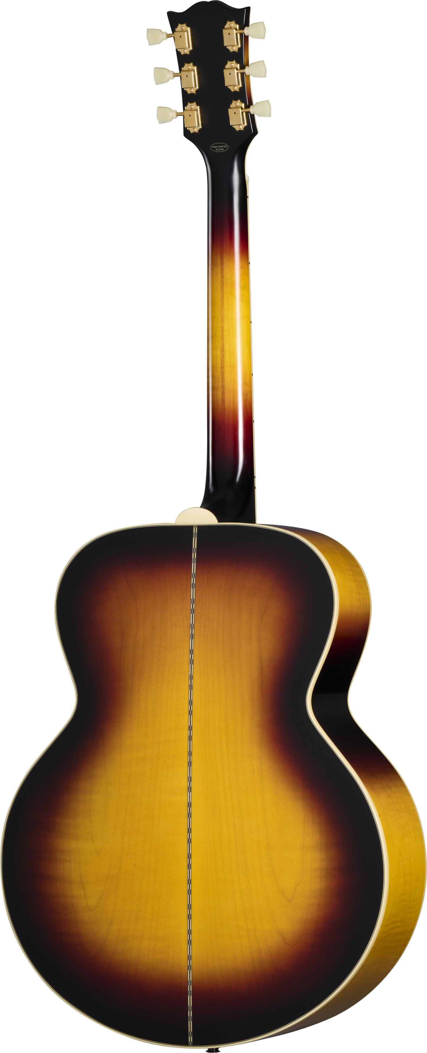 Back of Epiphone 1957 SJ-200 Vintage Sunburst.